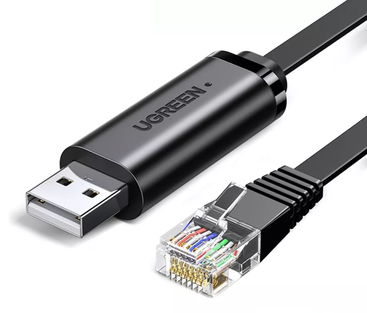 USB to RJ45 Serial Data CAT6 Cable 3m (~10 ft)